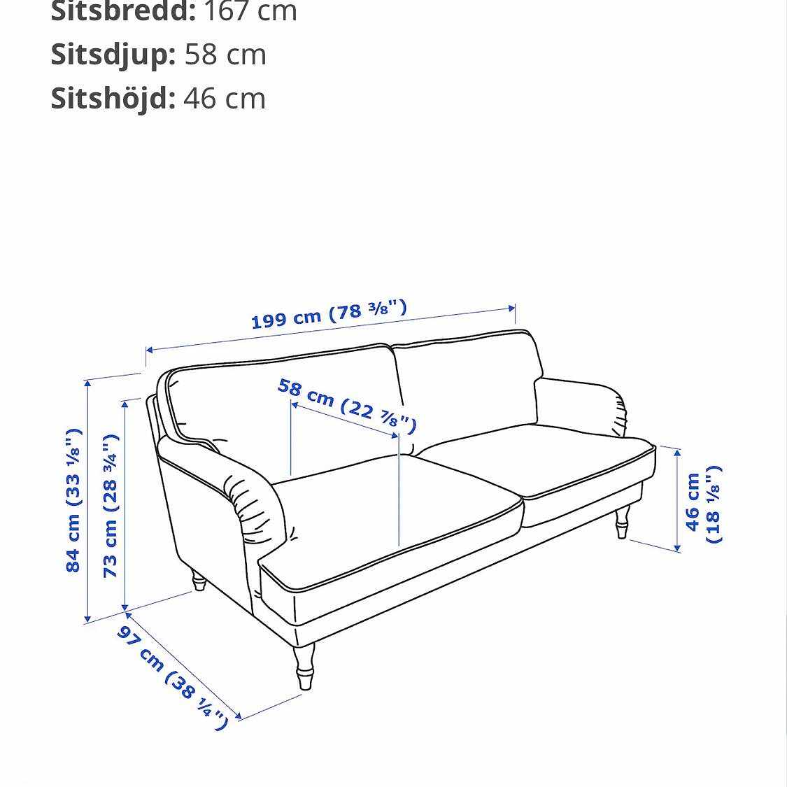 image of Hämta 3-sits soffa - Sundbyberg