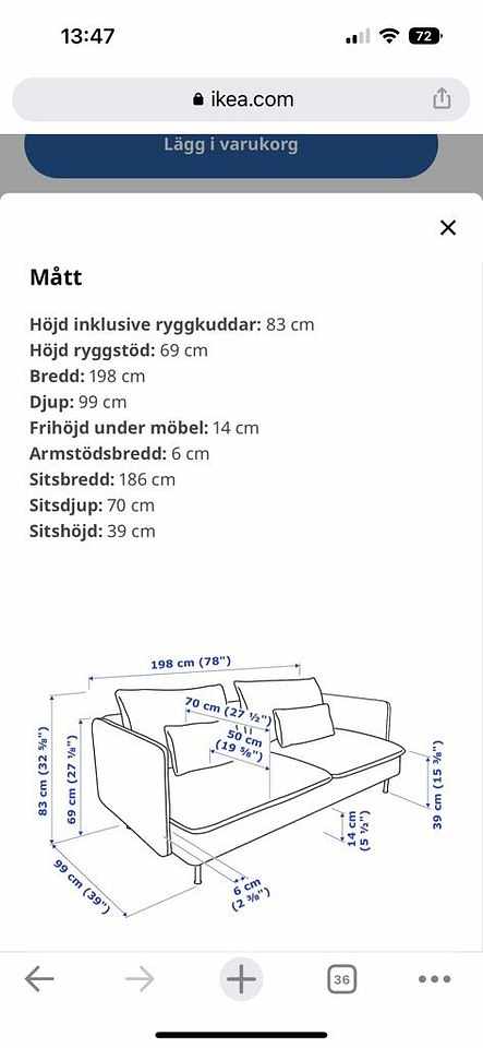 image of Söderhamn 3-sits soffa IK - 