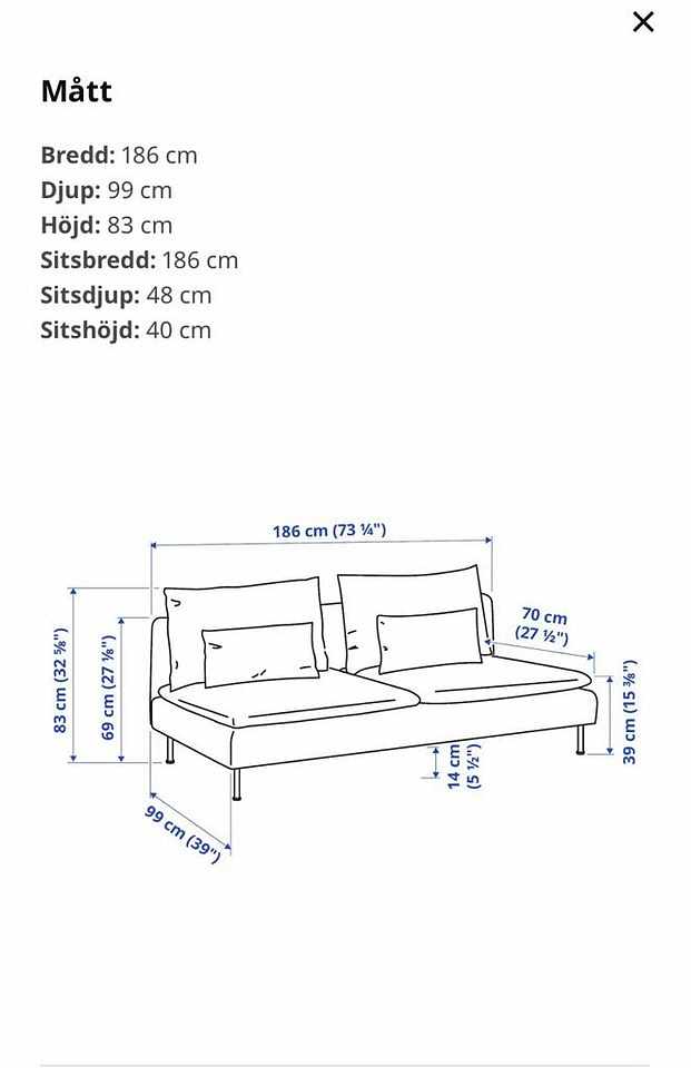 image of Söderhamn 3-sits soffa.  - 