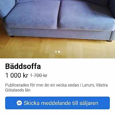 image of 2 sittsig bäddsoffa - 