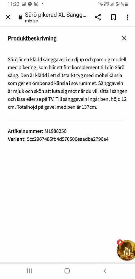 image of Sänggavel  - 