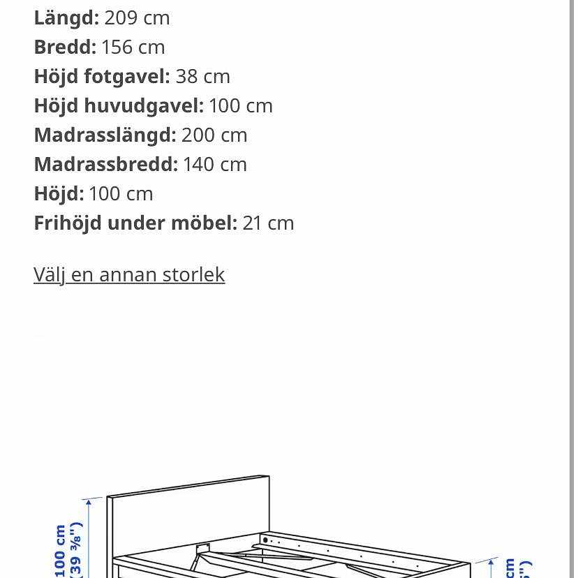 image of Sängstomme (nedmonterad) - 