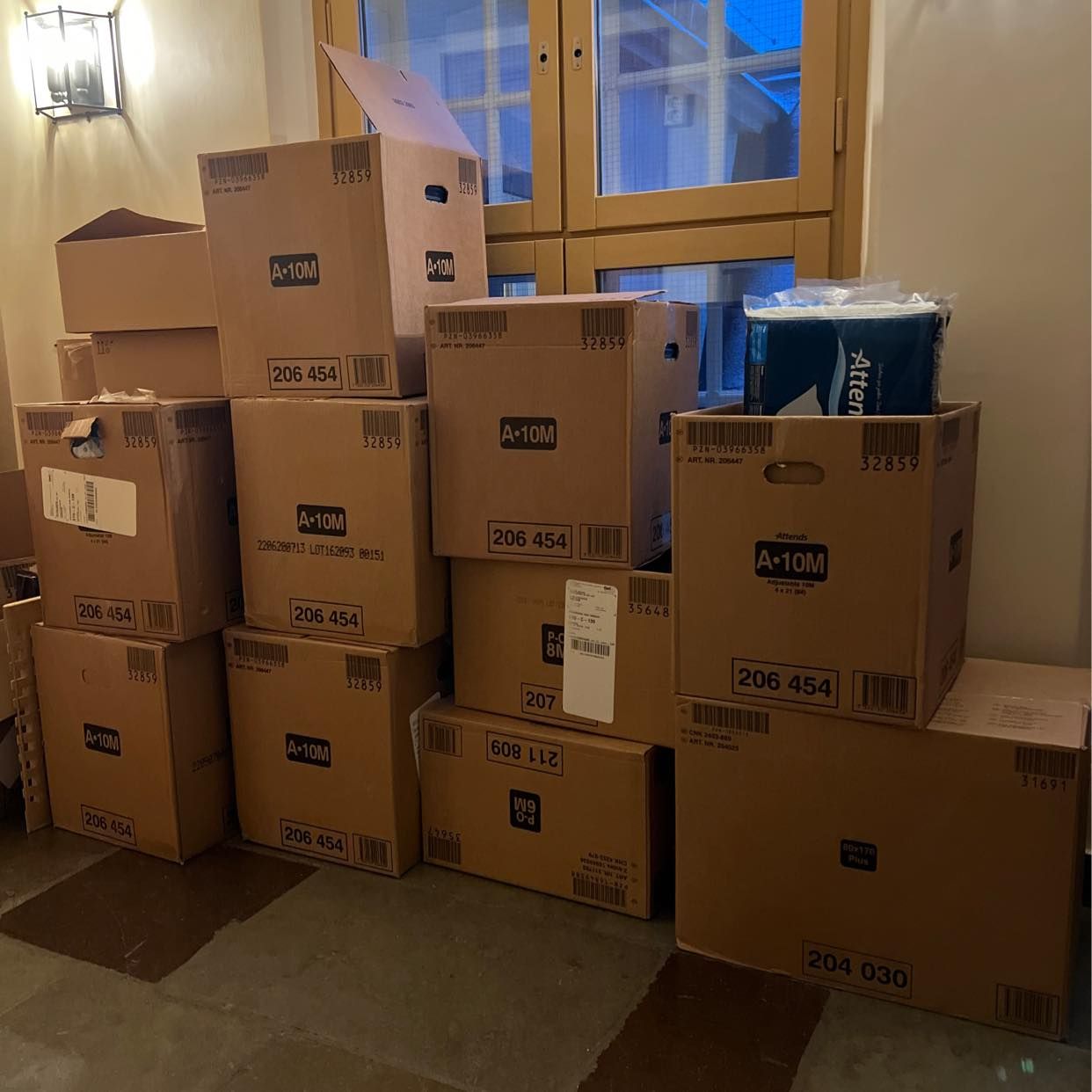 image of Cardboard, diapers - Stockholm