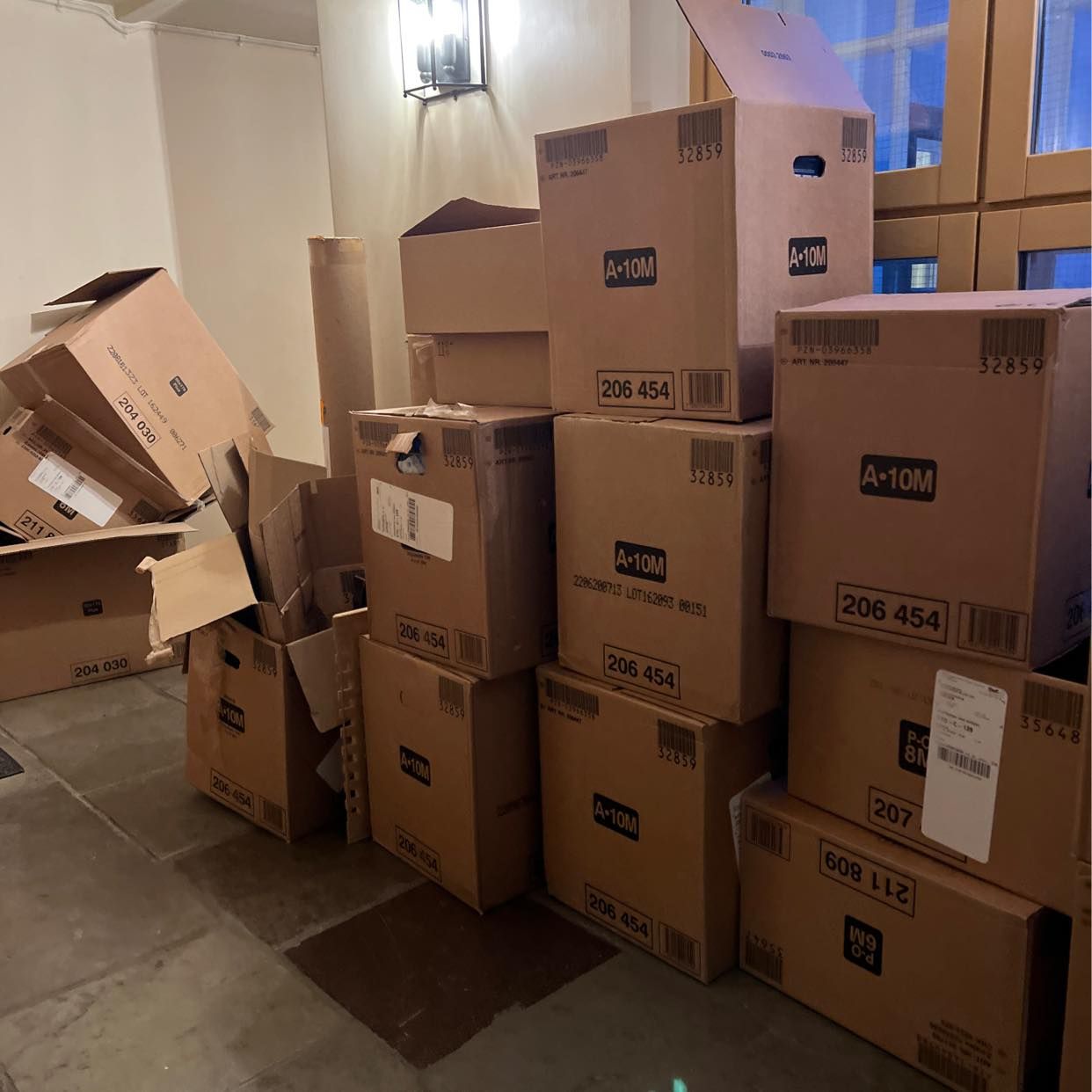 image of Cardboard, diapers - Stockholm