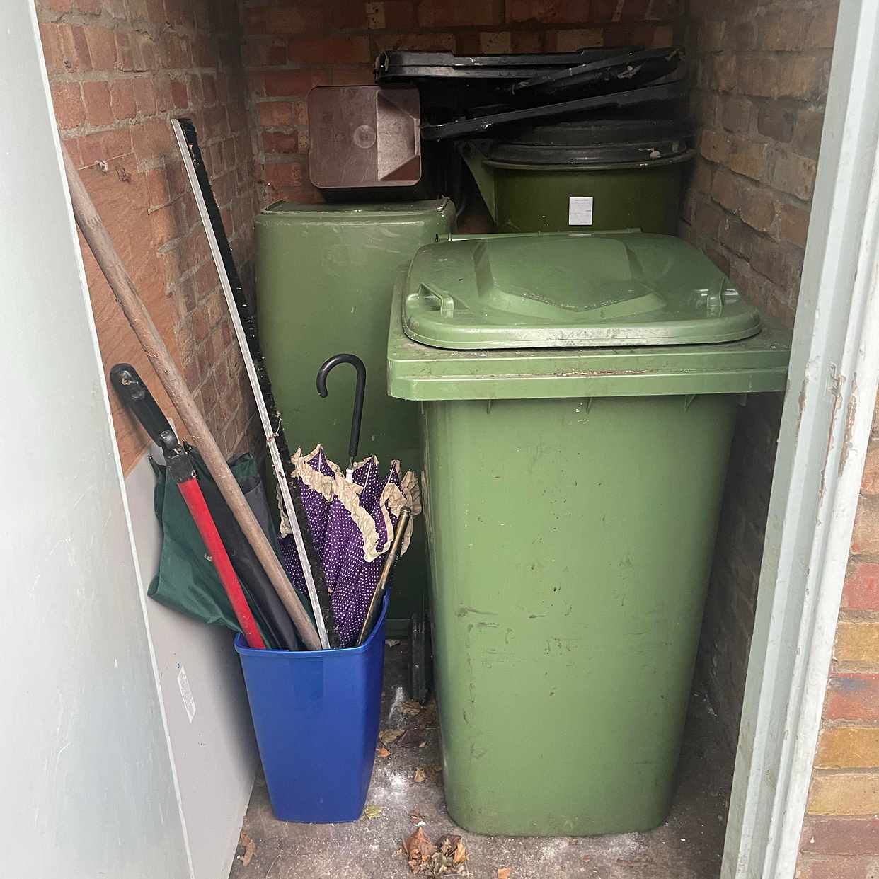 image of Empty plastic trash bins - Islington