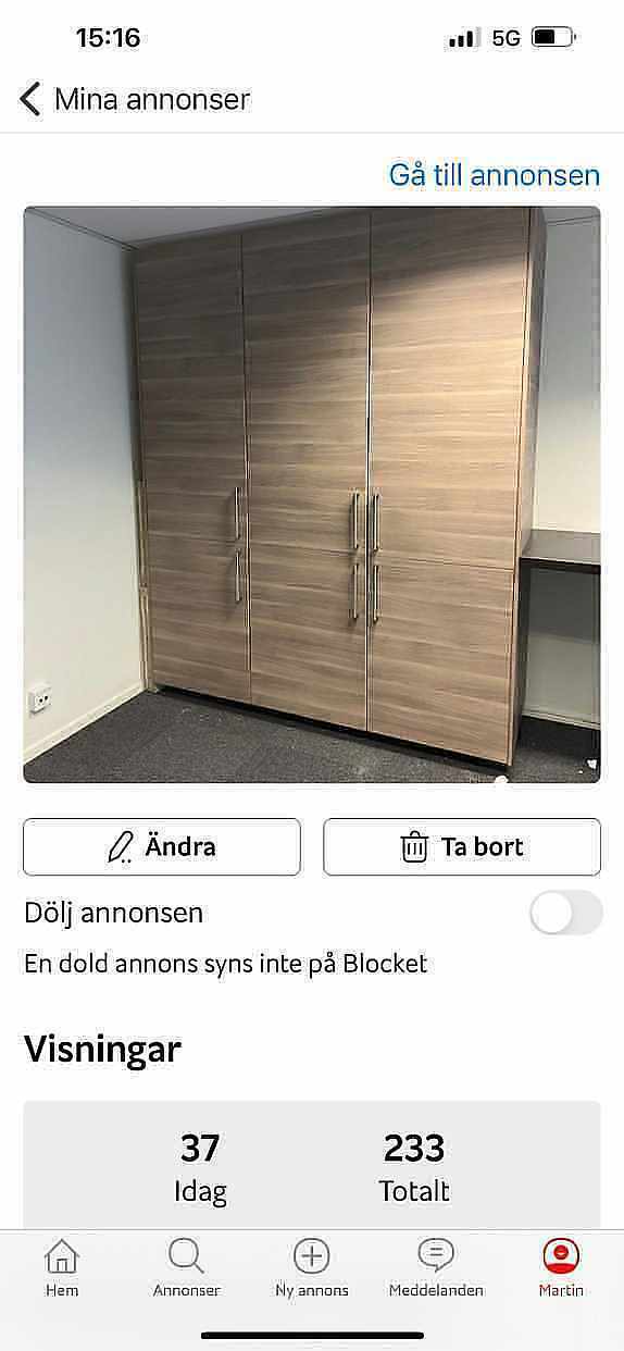 image of Garderober, 2 annonser - 