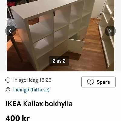 image of Nedmonterad IKEA Kallax  - 