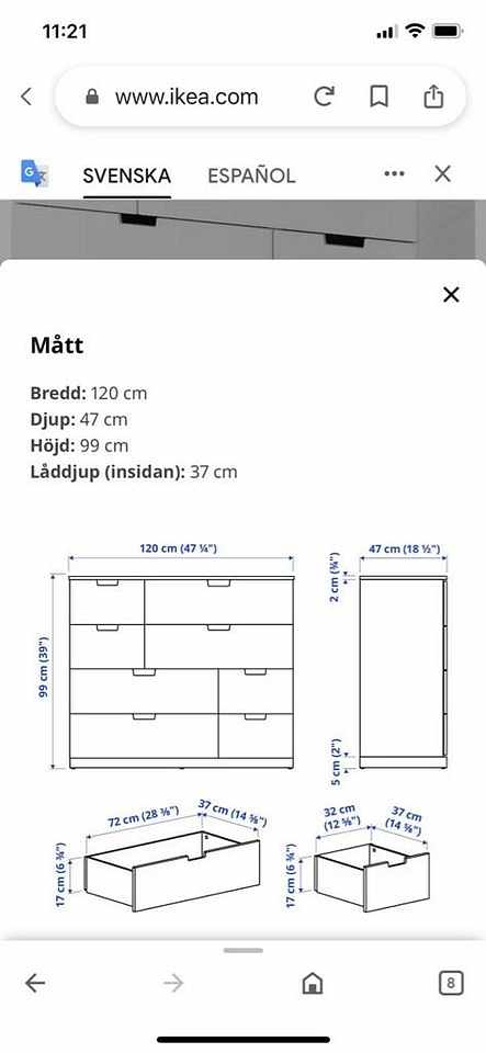 image of NORDLI Ikea byrå  - 