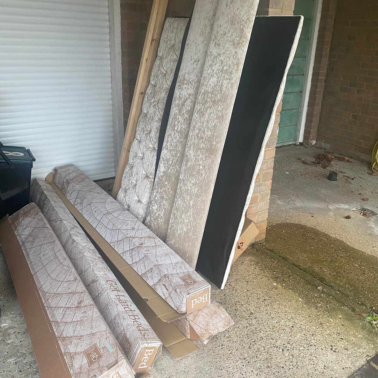 image of bed frame & empty boxes - Chislehurst