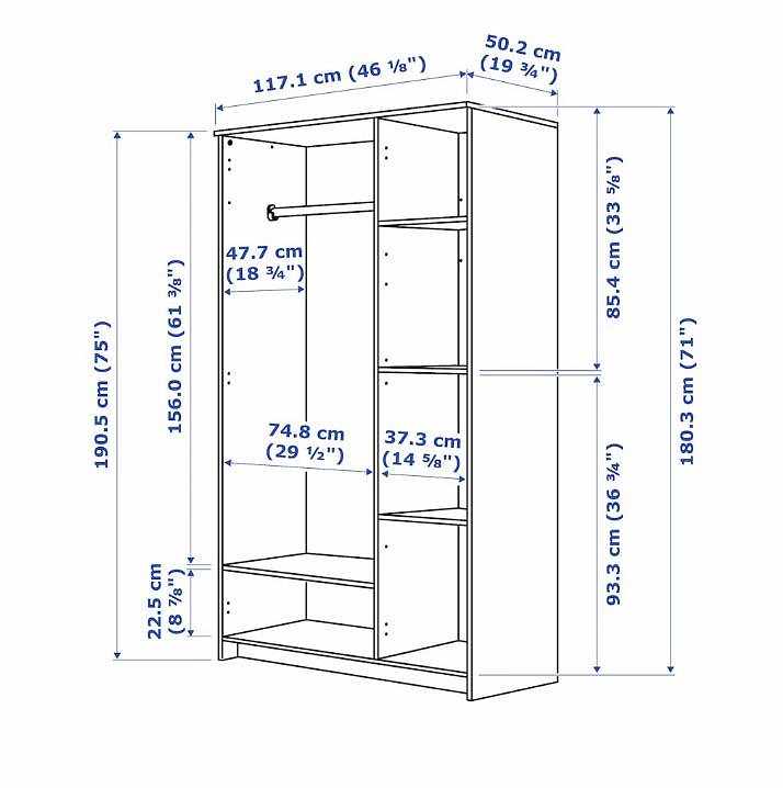 image of Nedmonterad garderob IKEA - 