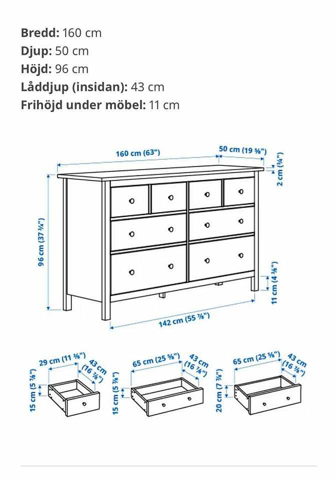 image of Stor IKEA Hemnes byrå  - 