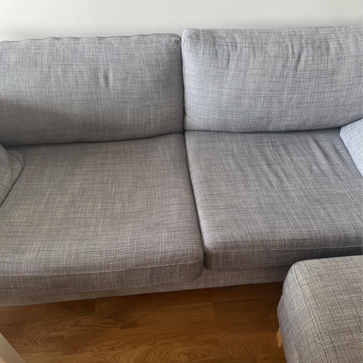 image of 2 sits soffa med puff - Täby