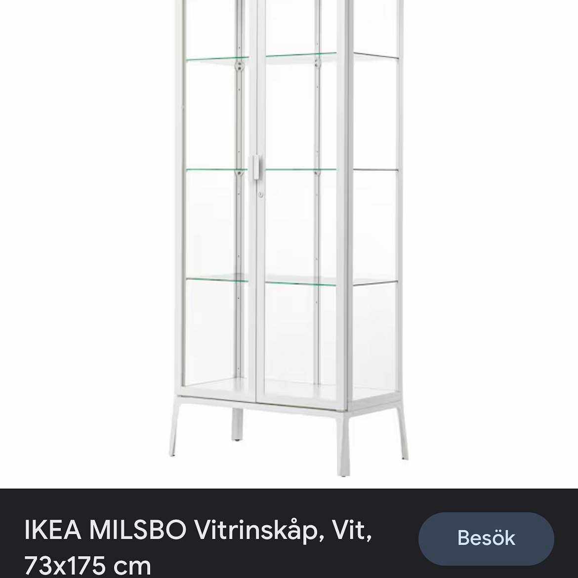 image of Ikea vitrinskåp Milsbo - Stockholm