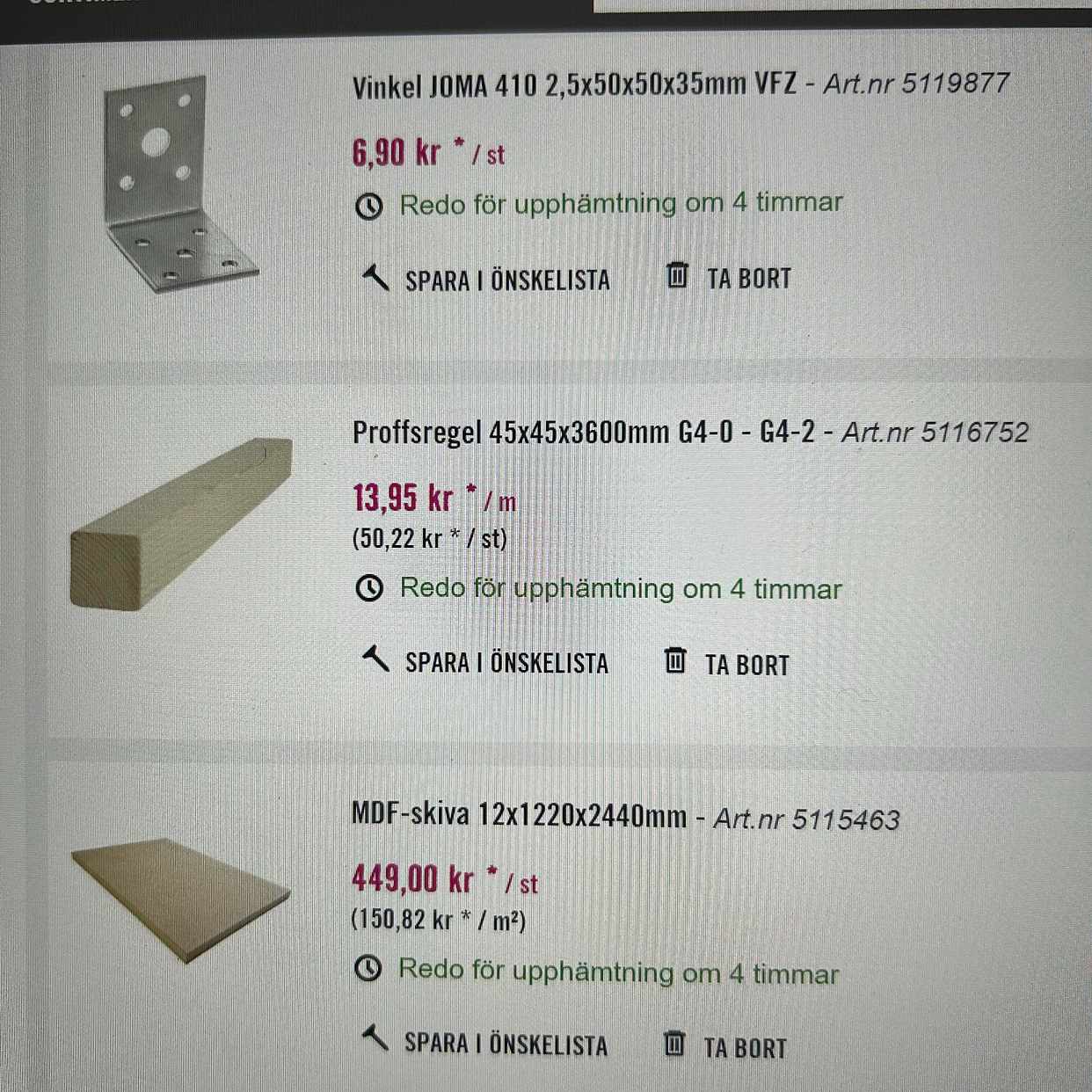 image of Hämta order på Hornbach - 