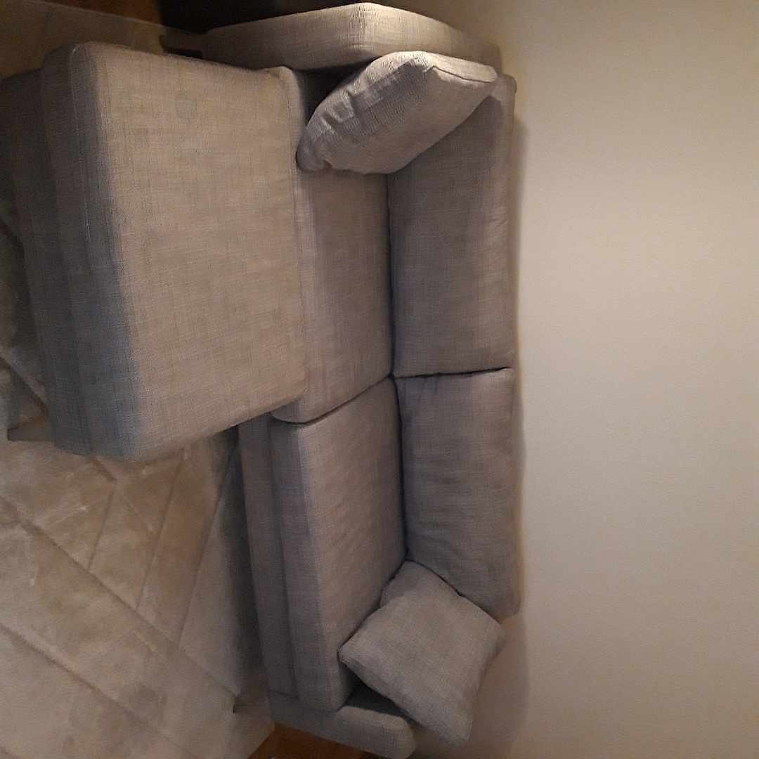 Sofa with footstool