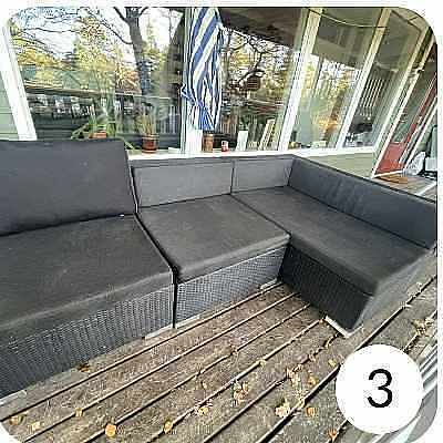 utesoffa, 3 moduler