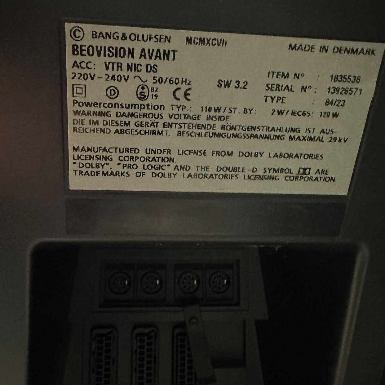 image of Bang and Olufsen tv - London