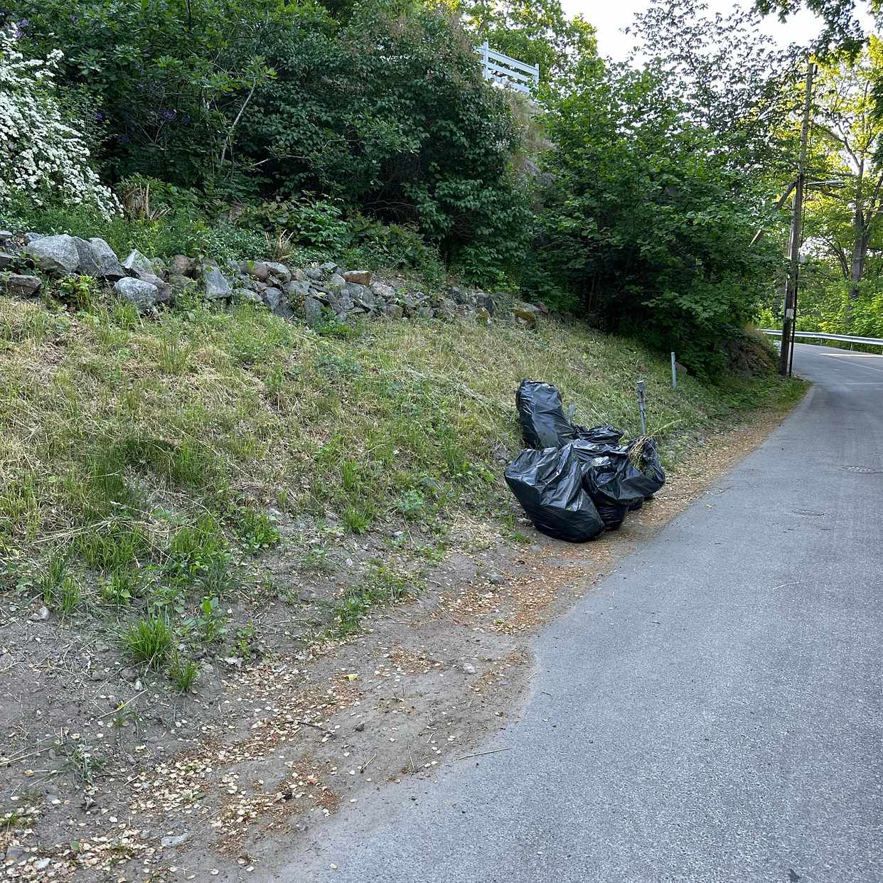 image of Säckar m grenar o en burk - Saltsjöbaden