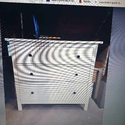 image of Hemnes vit byrå 3 lådor - 