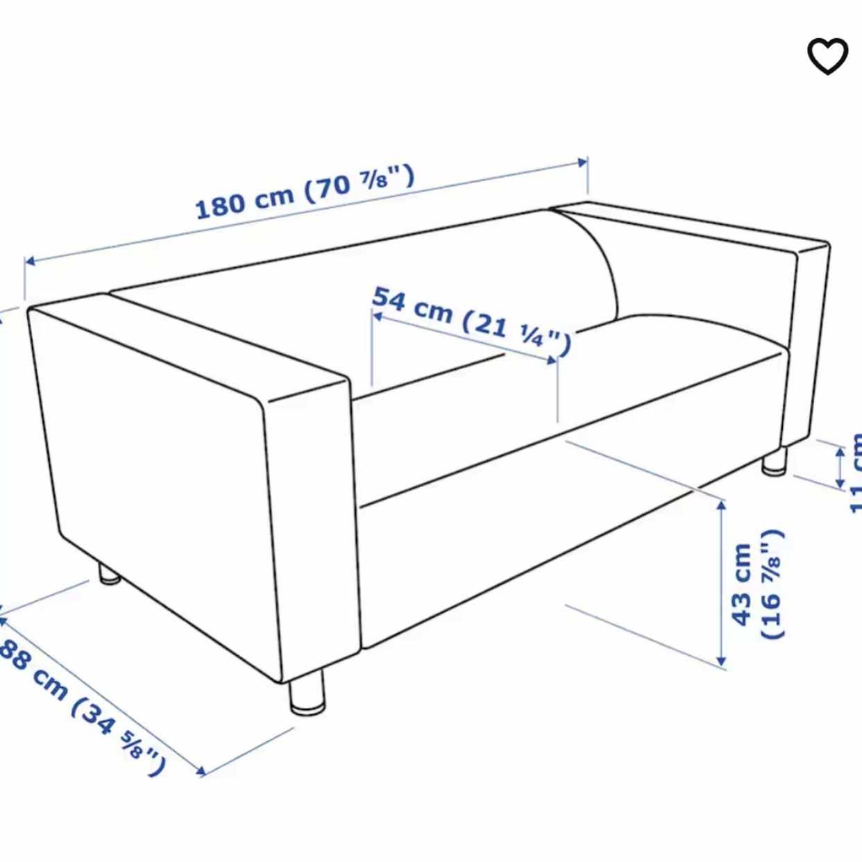 image of Soffa Klippan IKEA Svart - Täby