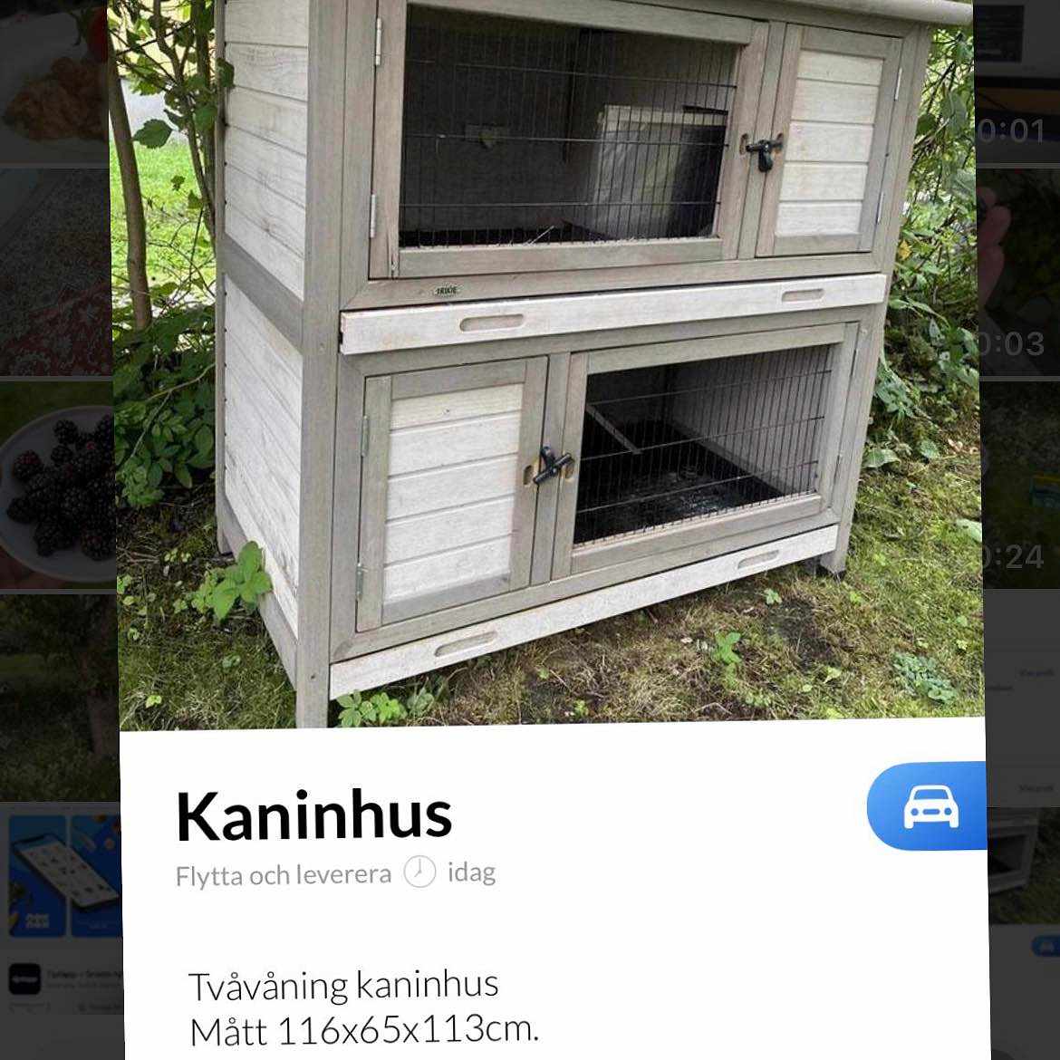 image of Kaninhus, mått 116X65X113 - 