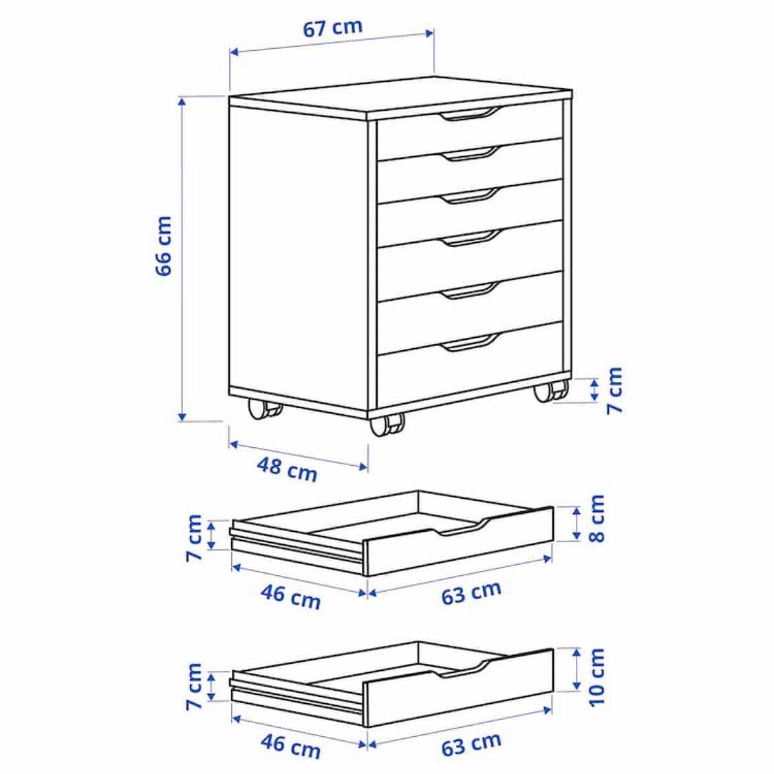 image of 1x Alex Schubladenelement - 