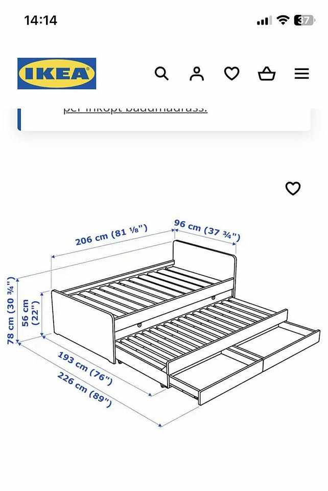 image of Säng- IKEA SLÄKT - 