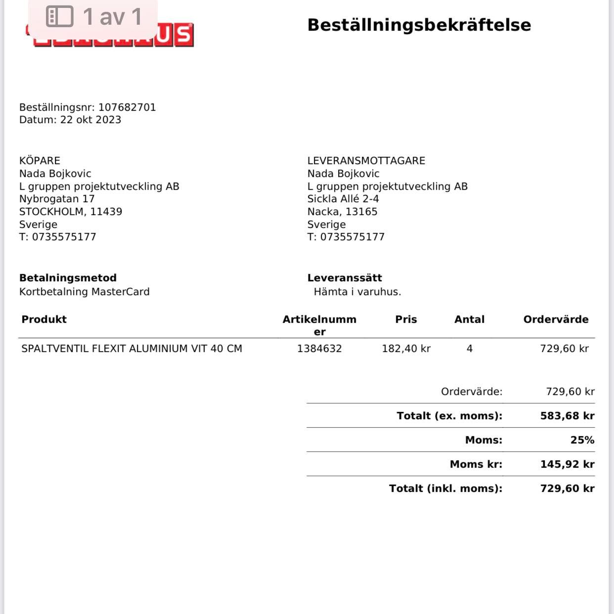 image of BAUHAUS Sickla 4 ventiler - 