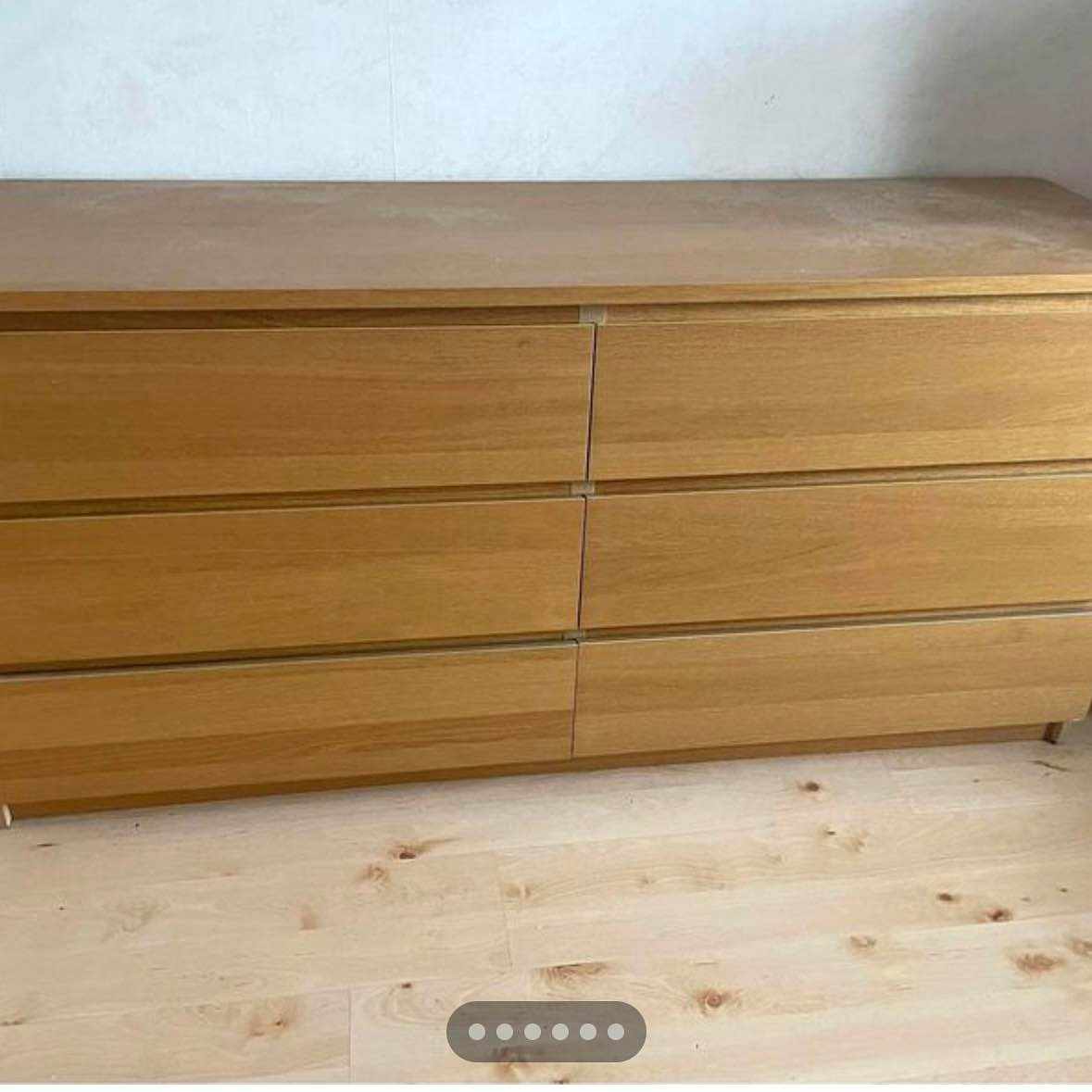 image of Ikea Malm byrå, 6 lådor - 