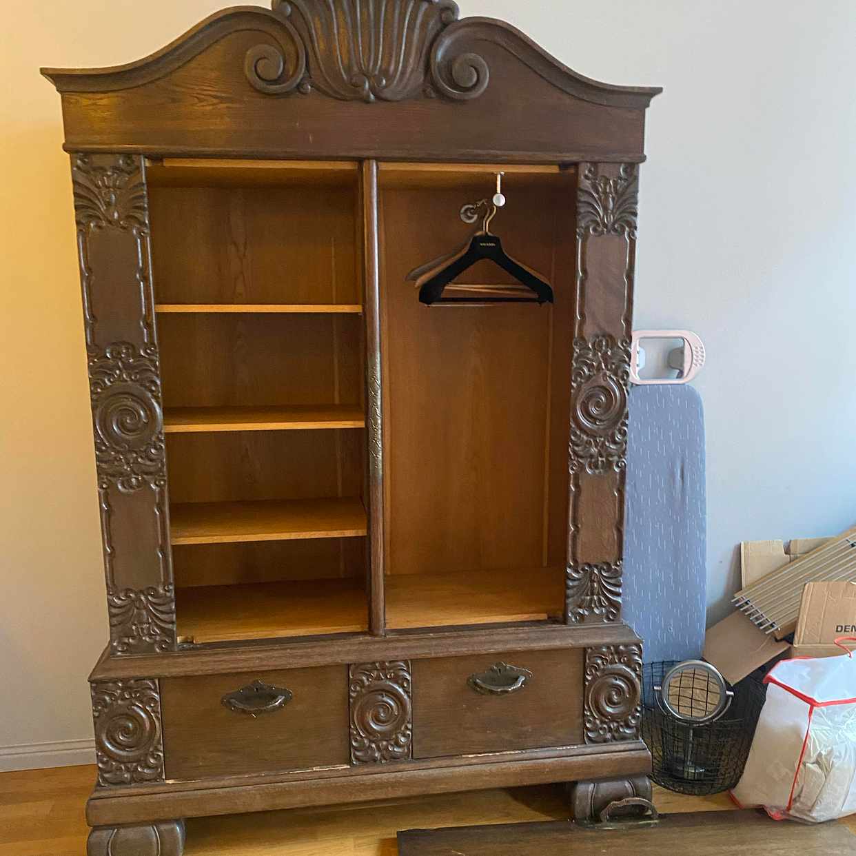 image of Cabinet, boxes and items - 