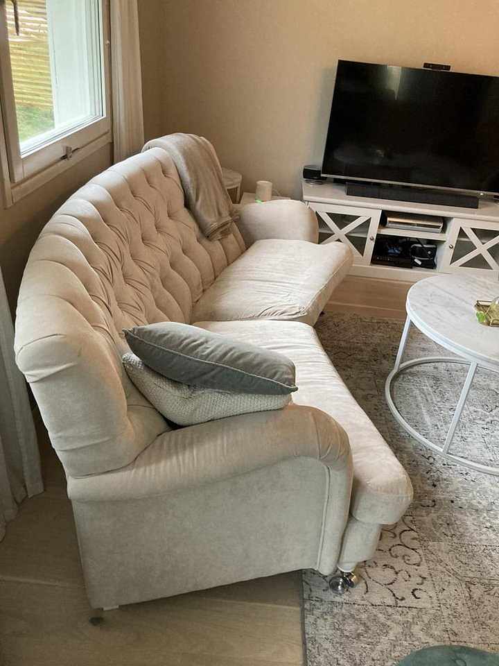 image of 2 st 3-sits soffa+pall - 