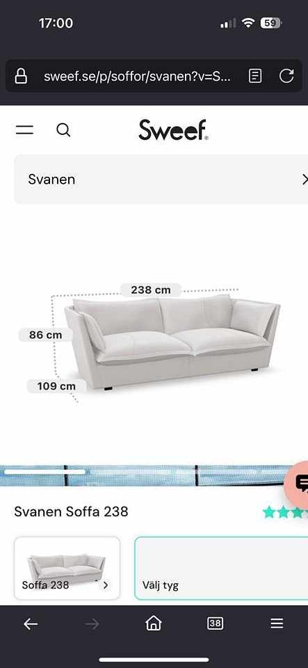 image of soffa Svanen från Sweef - 