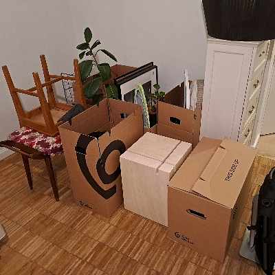 image of 13 boxes, small furniture - 