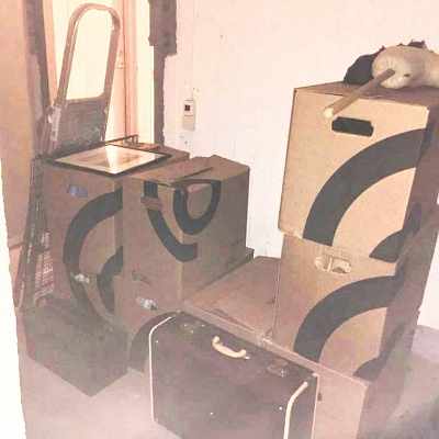 image of 13 boxes, small furniture - 