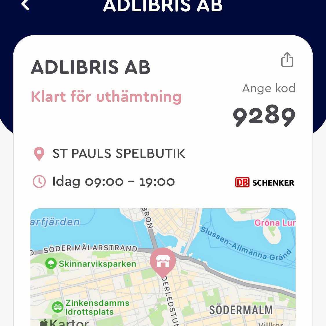image of Hämta ut/lämna - 