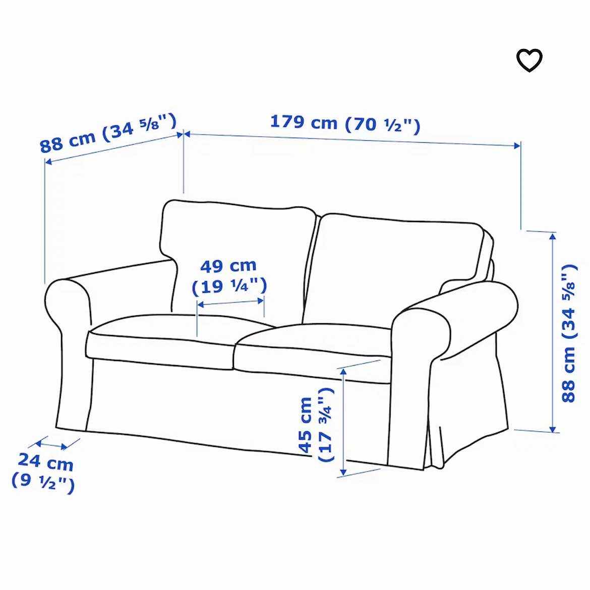 Slänga 2 sits soffa