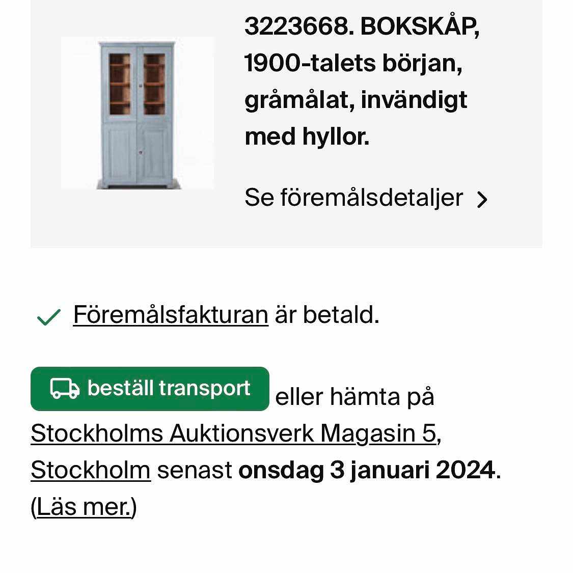 image of Hämtning av skåp - 
