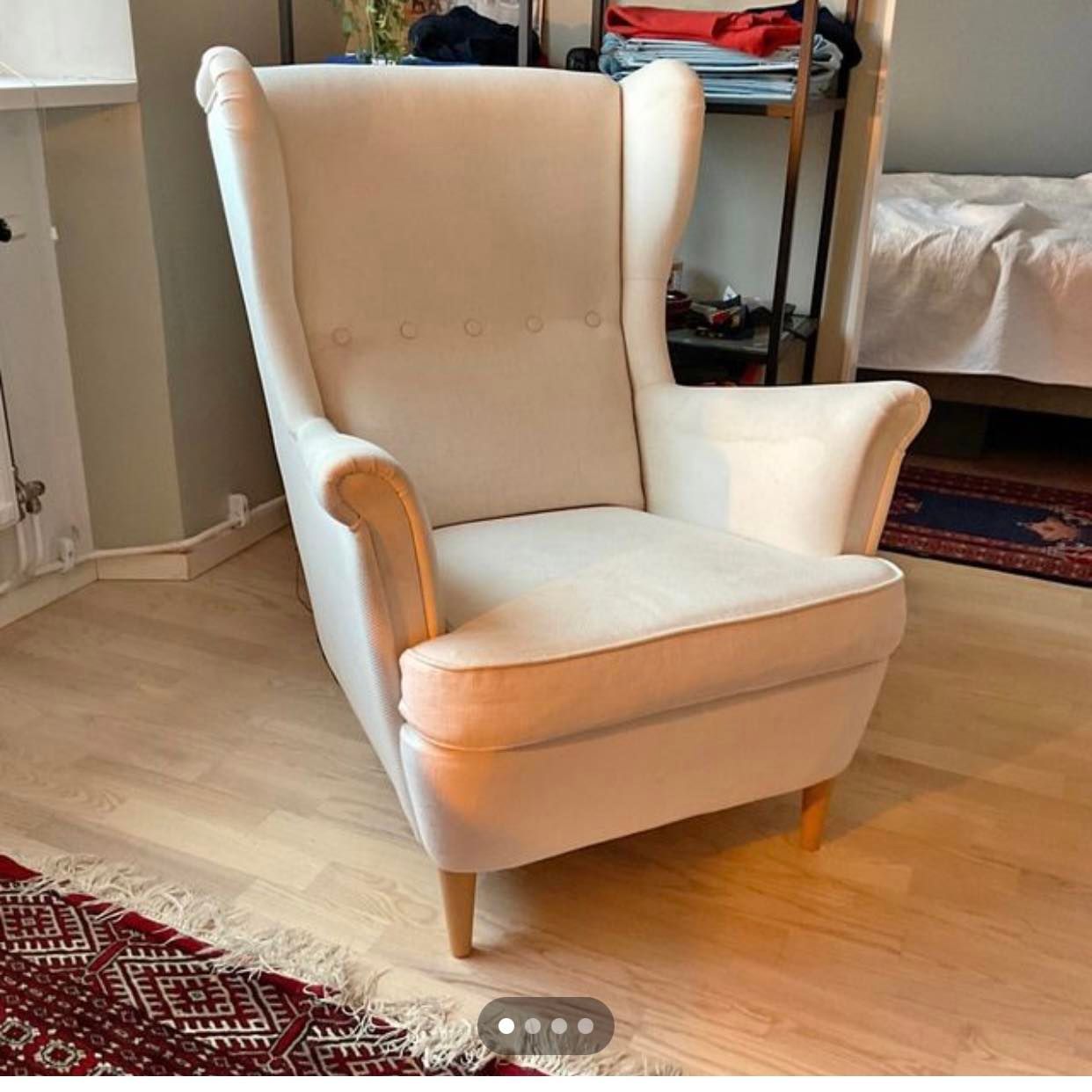 image of 2 st fåtöljer 1st fotpall - 