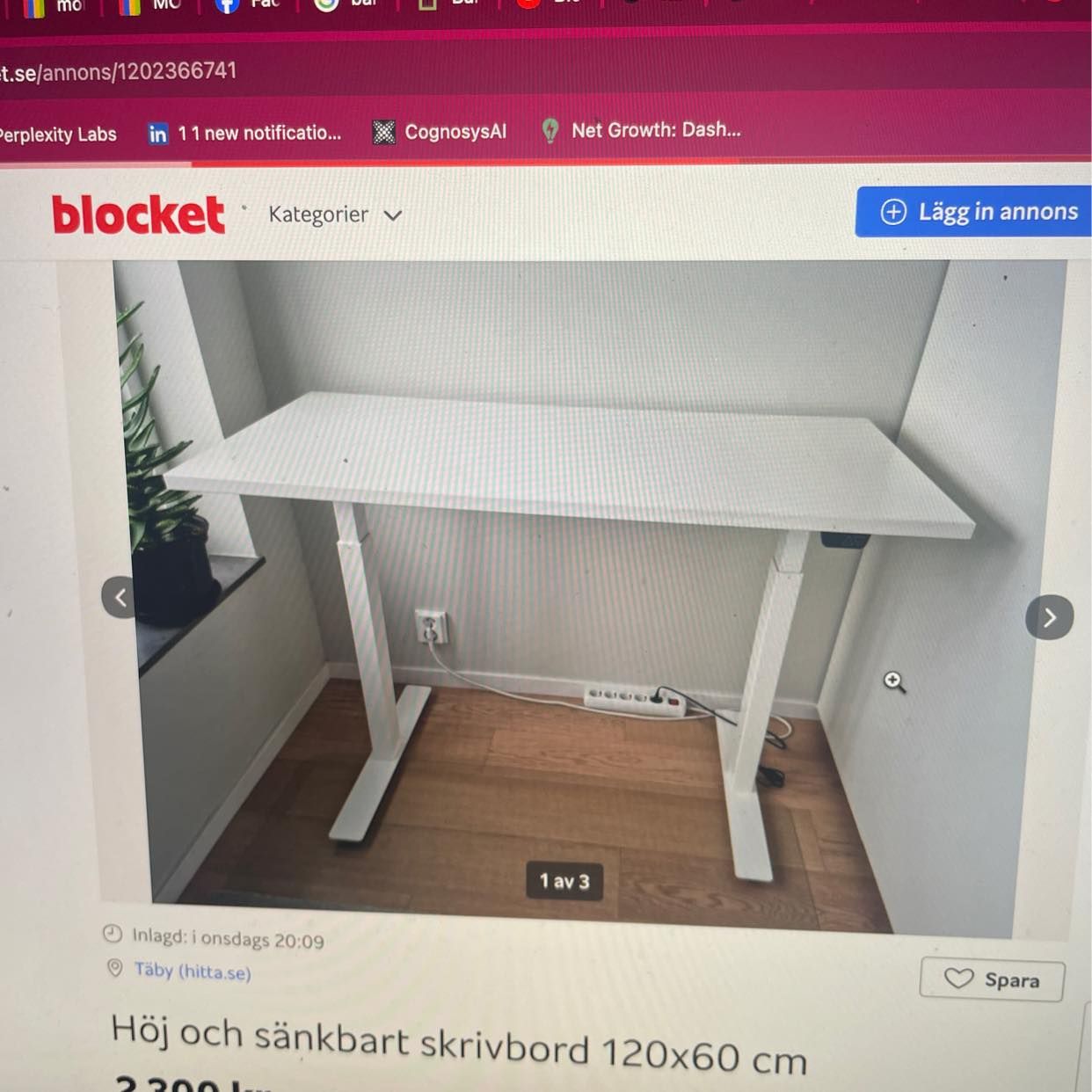 image of Skrivbord hämtas/lämnas - 