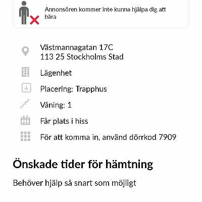 image of Hämta åt mig o lämna  - 