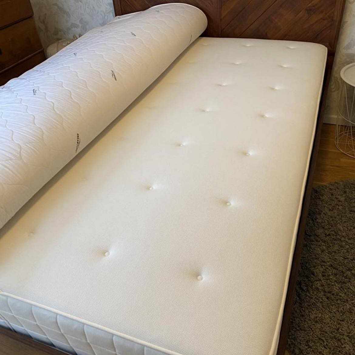 image of Bed frame and mattress - 