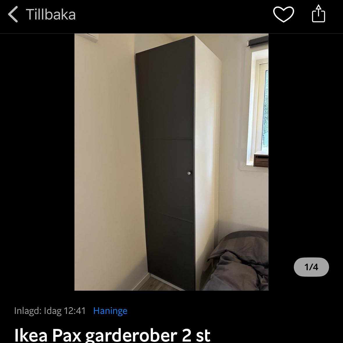 image of Två Ikea pax garderober - 