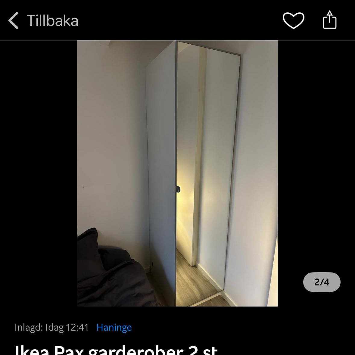 image of Två Ikea pax garderober - 