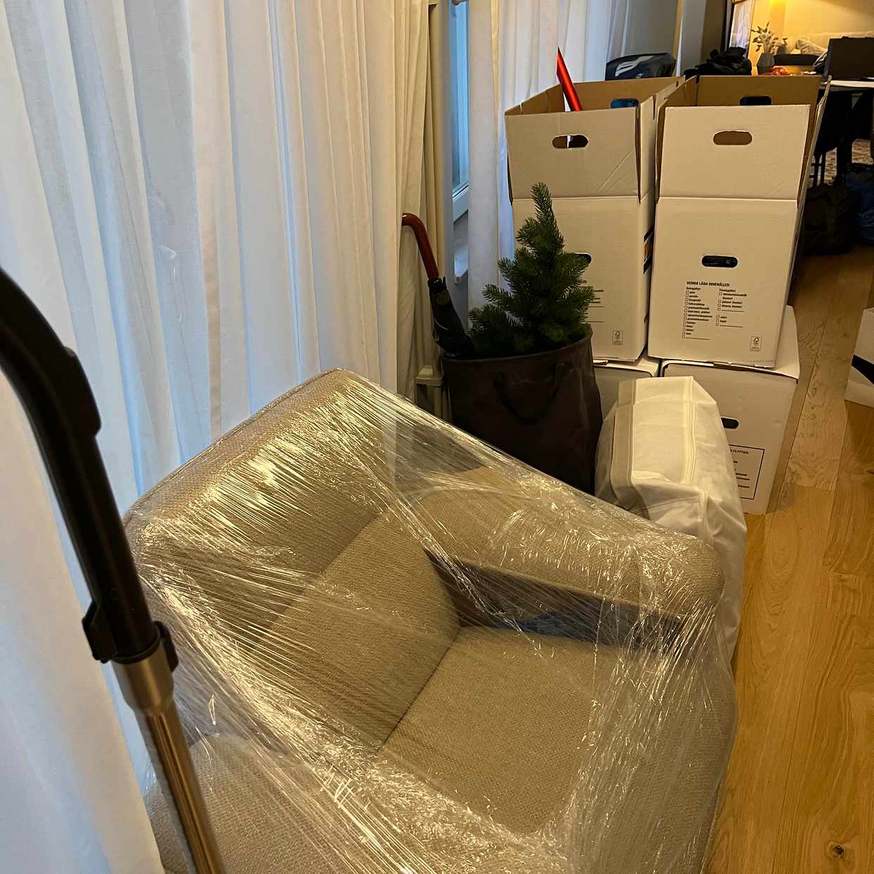 image of Armchair, boxes, bags - 