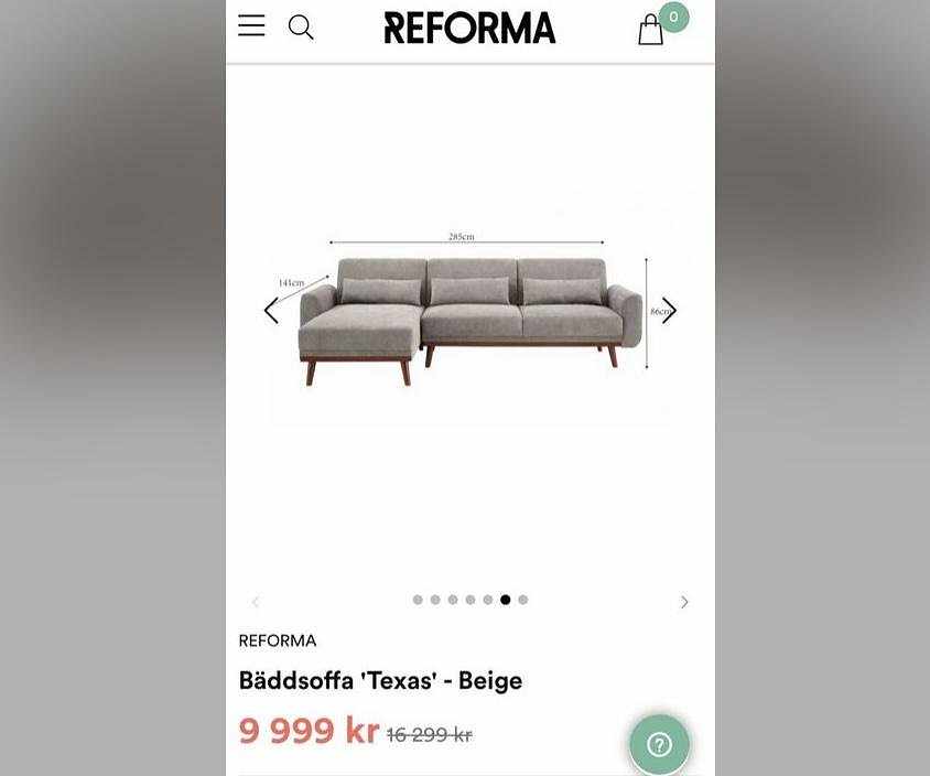 image of Stilren Texas soffa bädds - 