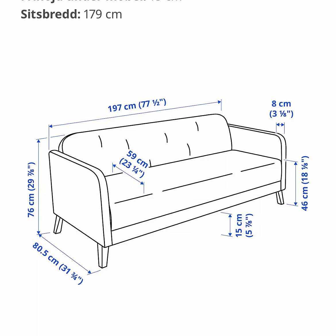 image of IKEA soffa, bortskänkes - Stockholm