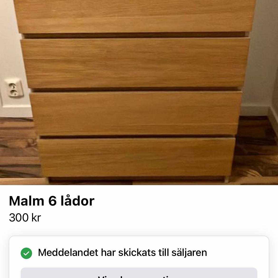 image of Ikea byrå med sex lådor - 