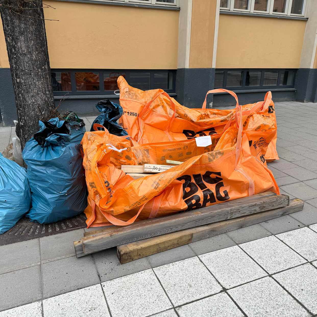 image of Kasta träavfall - Stockholm