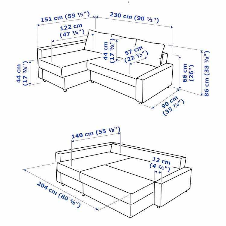 image of Ikea Corner Sofa-Bed - 