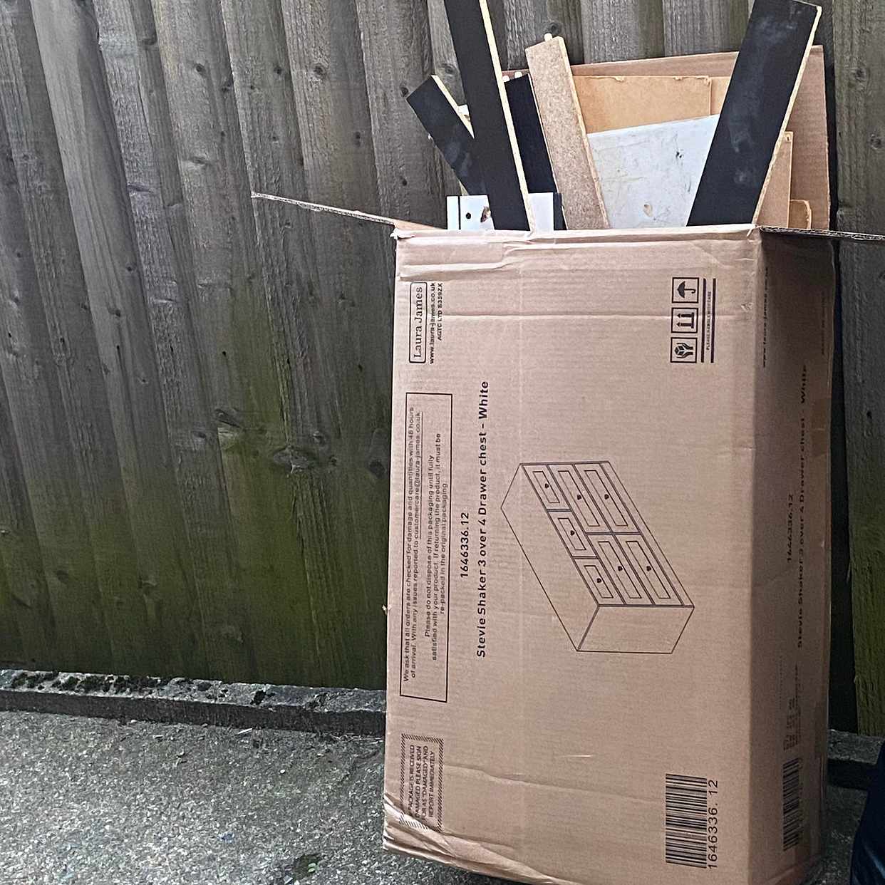image of Cardboard with wood - London
